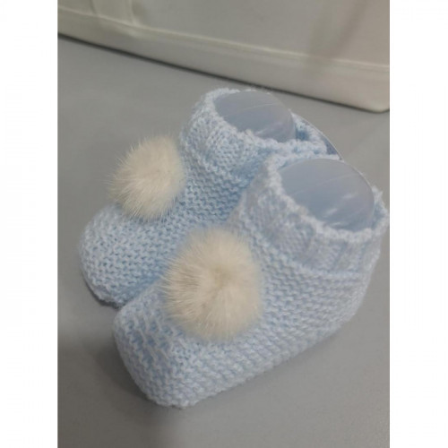 BOTITAS LANA CELESTE POM...