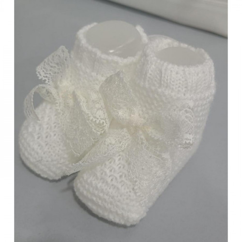 BOTITAS LANA BEIG CON LAZO...