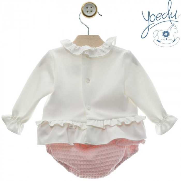 SUDADERA BEIG Y ROSA CON BRAGA ROSA