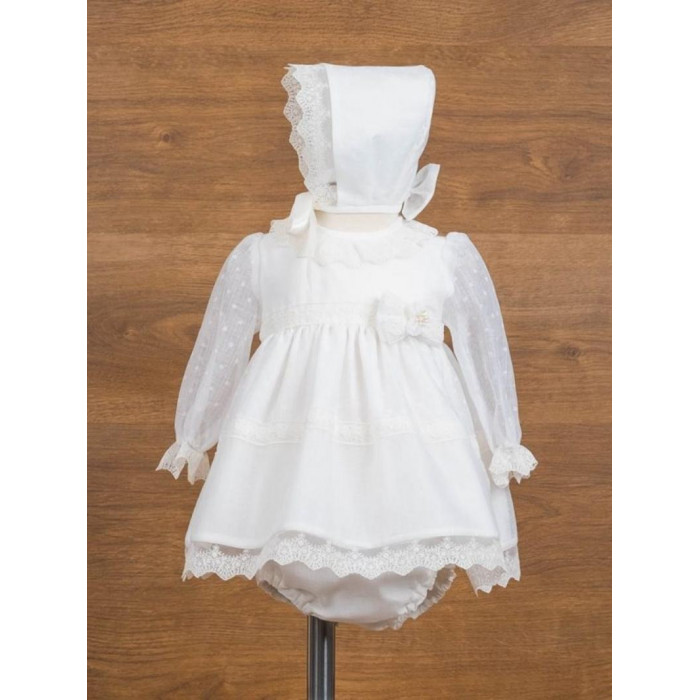 VESTIDO M/L+BRAGA+GORRO PLUMETI INGLES