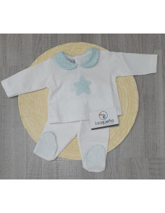 CONJ.2P ALGODON M/L BLANCO...