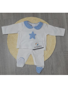 CONJ.2P ALGODON M/L BLANCO...