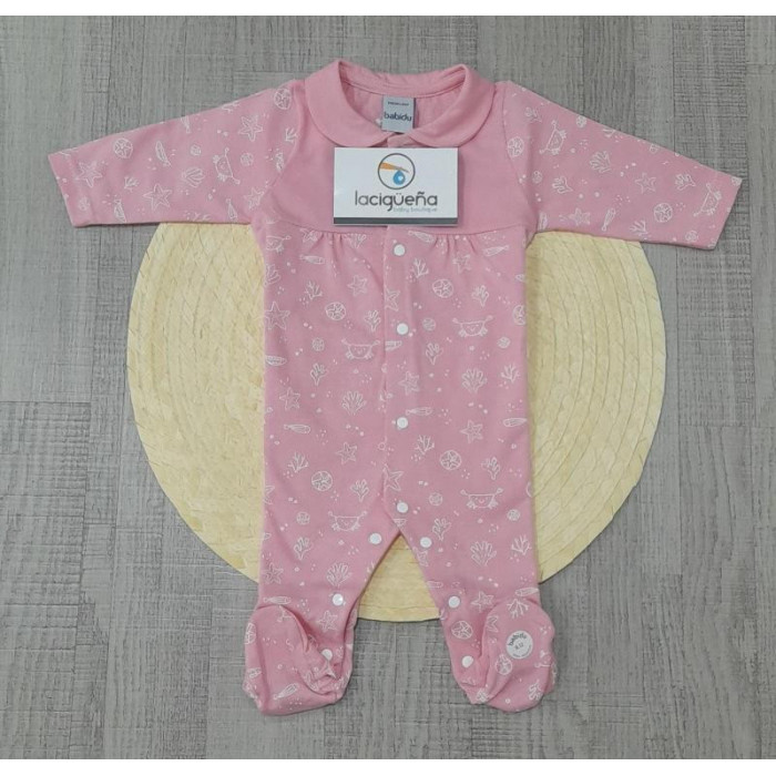 PELELE ALGODON M/L ABIERTO CRABS ROSA