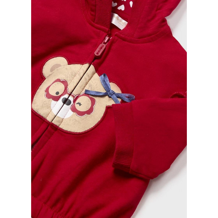 CHANDAL 3P ALGODON ROJO CORAZONES BLA