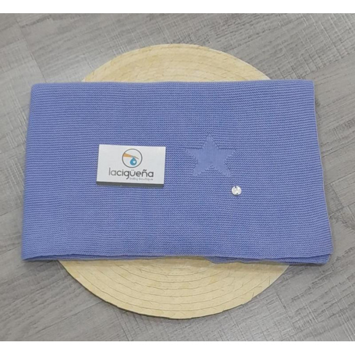 MANTA HILO ALGODON ESTRELLA AZULON