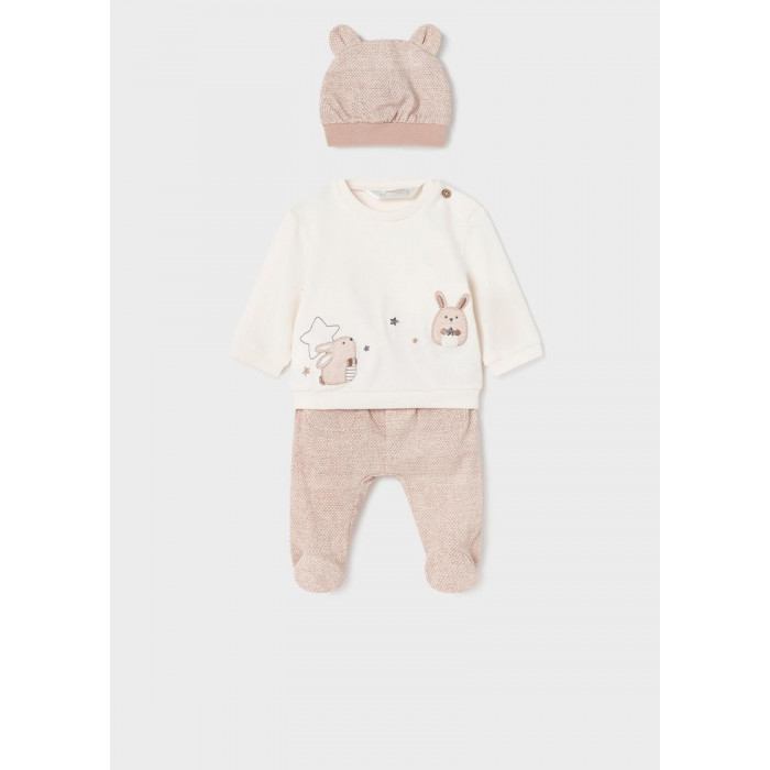 CONJUNTO 2 PIEZAS ALGODON M/L+GORRO...