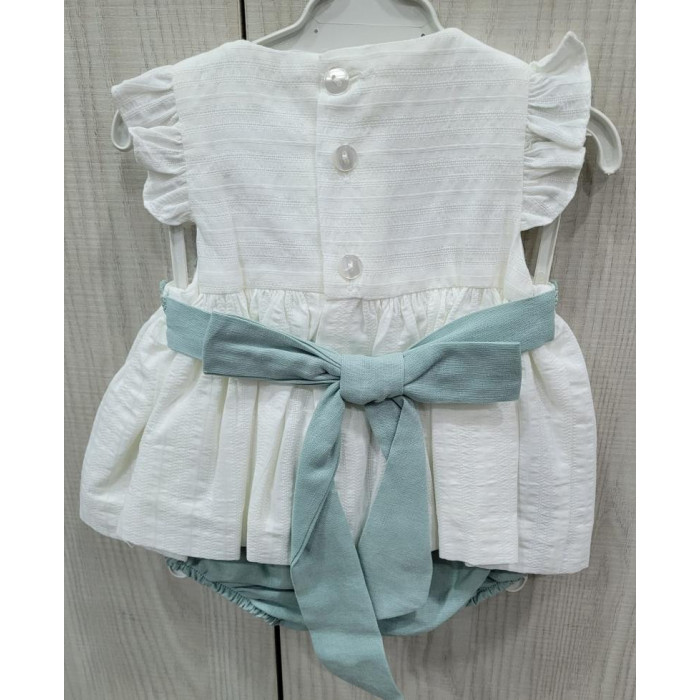 VESTIDO S/M+BRAGA+GORRO BEIG PUNTILLA...