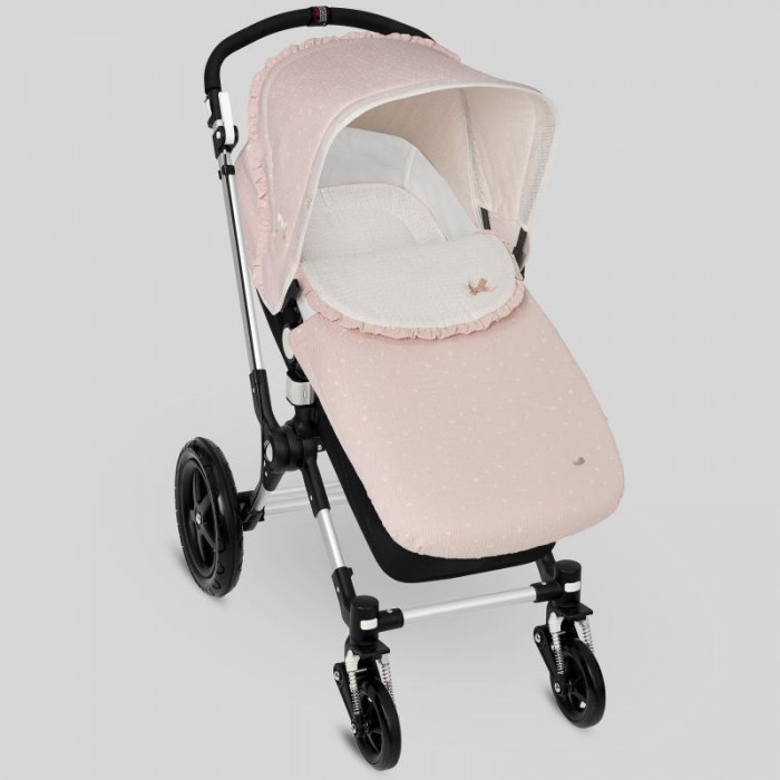 COLCHA COCHE MOTAS ROSA
