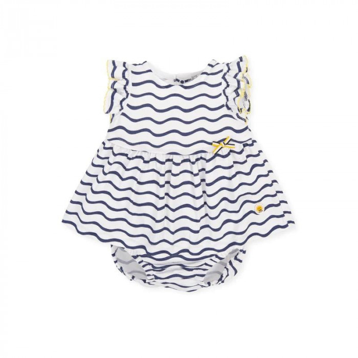 VESTIDO S/M+BRAGA ONDAS MARINO FILO Y...