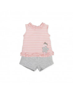 CAMISETA S/M+PANTALON RAYAS...