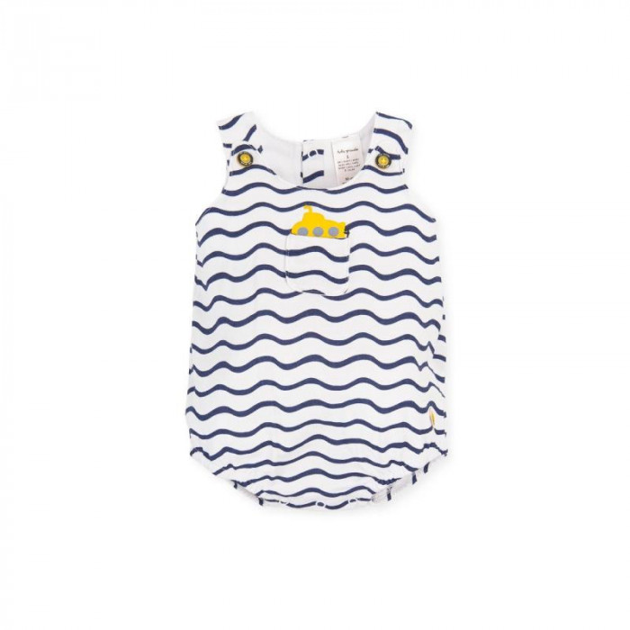 PELELE S/M ALGODON RAYAS MARINO FILO...