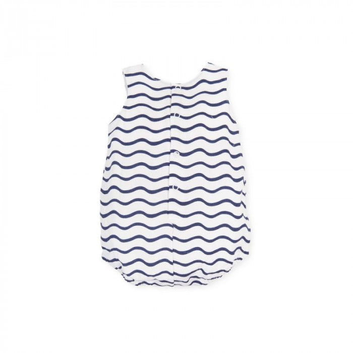 PELELE S/M ALGODON RAYAS MARINO FILO...