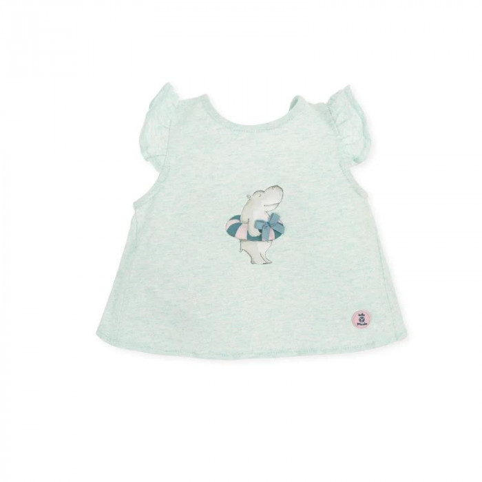 CAMISETA S/M VERDE+BAÑADOR HIPPO ROSA