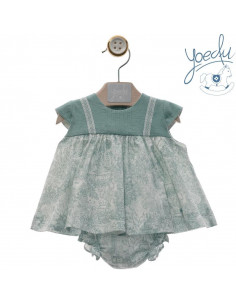 VESTIDO M/C+BRAGA TOILE VERDE