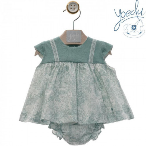 VESTIDO M/C+BRAGA TOILE VERDE