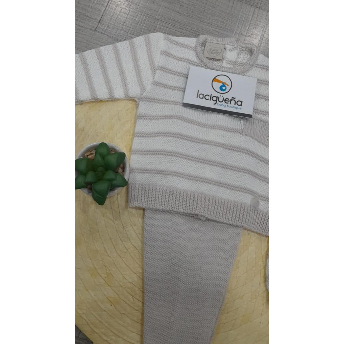 CONJ.3P HILO M/L RAYAS BOLSILLO...