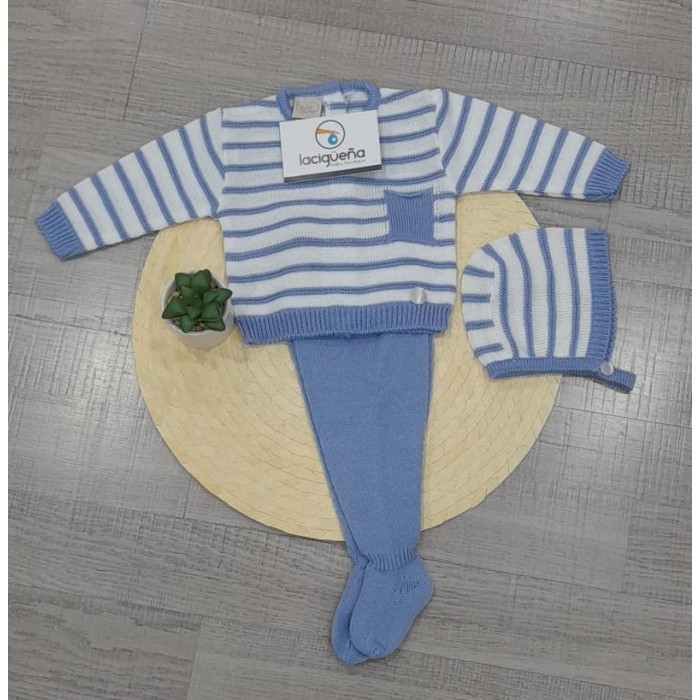 CONJ.3P HILO M/L RAYAS BOLSILLO...