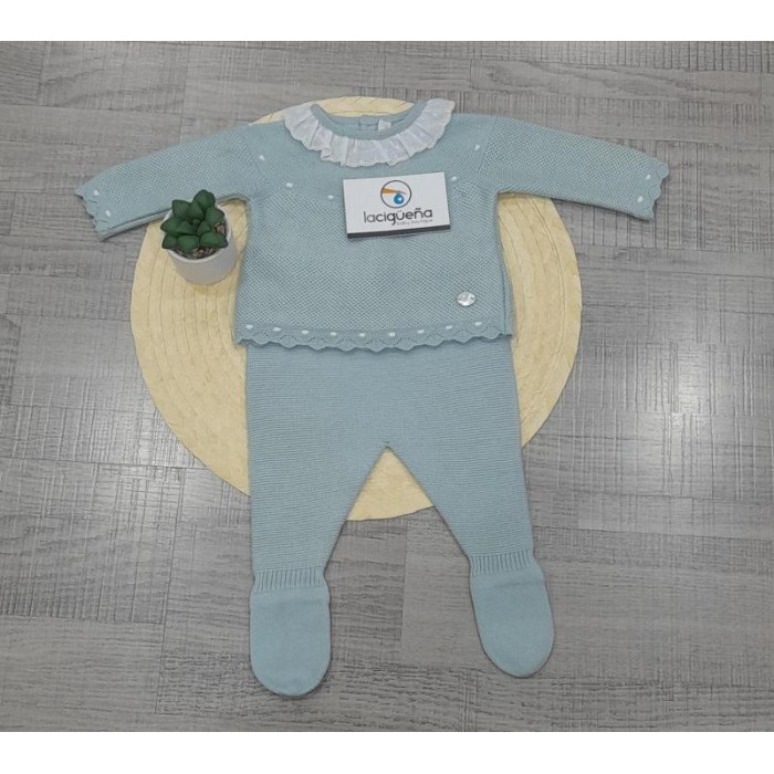 CONJ.2P HILO M/L FLOWERTY VERDE