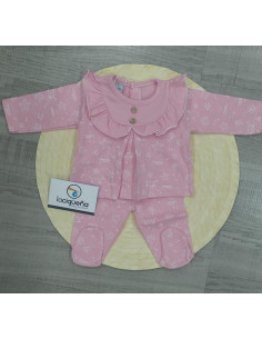 CONJ.2P ALGODON M/L CRABS ROSA