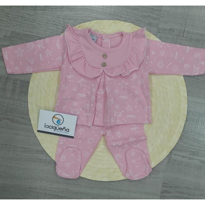 CONJ.2P ALGODON M/L CRABS ROSA