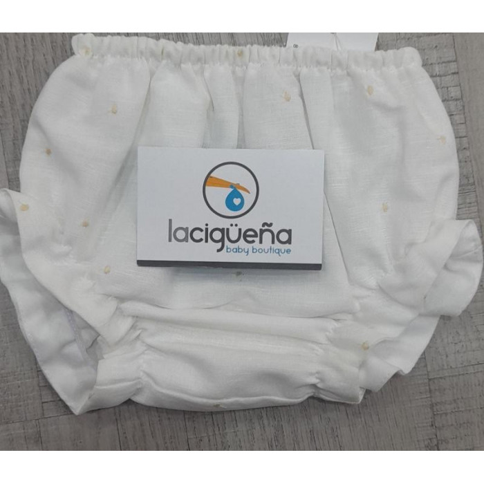 VESTIDO+BRAGA+GORRO PLUMETI LINO BEIG...