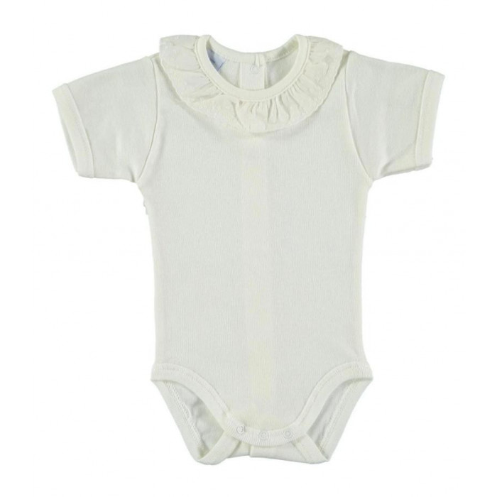 BODY S M/C CUELLO PUNTILLA BEIG T/6