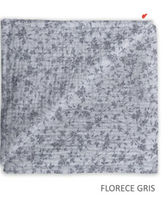 MUSELINA BAMBU FLORECE GRIS