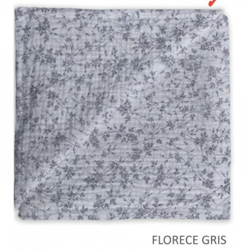 MUSELINA BAMBU FLORECE GRIS