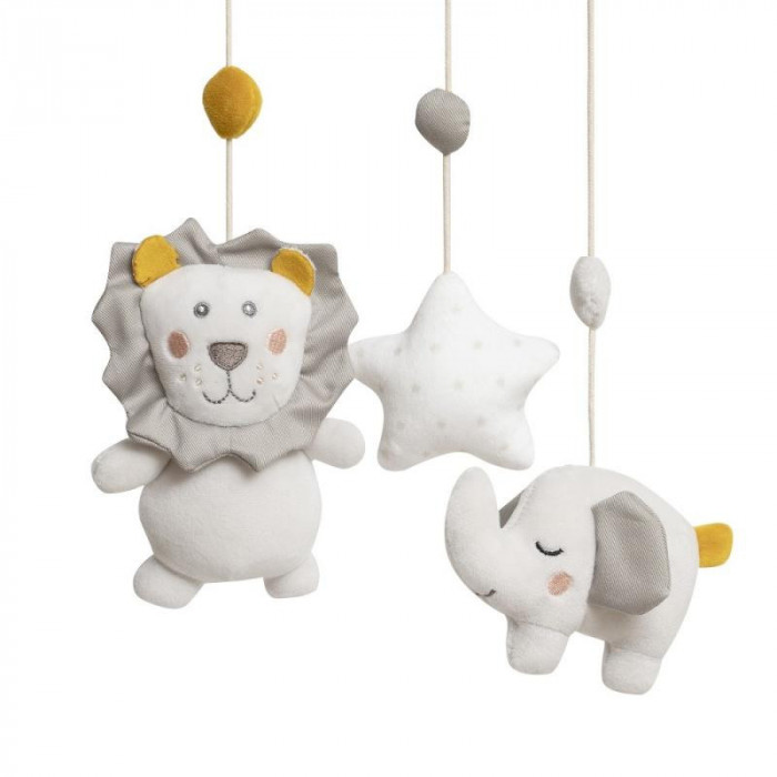 MUSICAL CUNA LEON GRIS INTERBABY