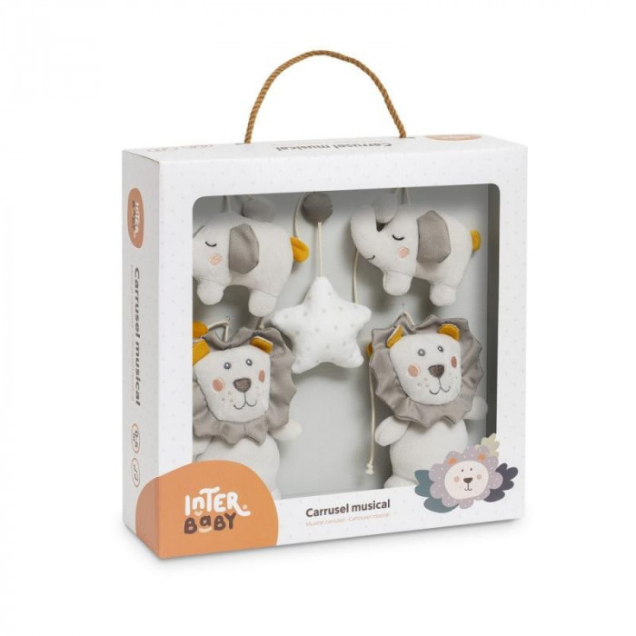 MUSICAL CUNA LEON GRIS INTERBABY