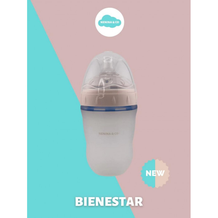 BIBERON ANTICOLICO 240ML SILICONA ROSA