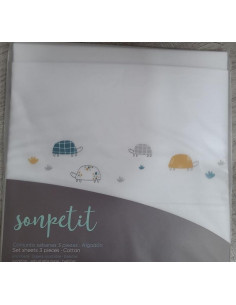 JUEGO SABANAS CUNA ALGODON...