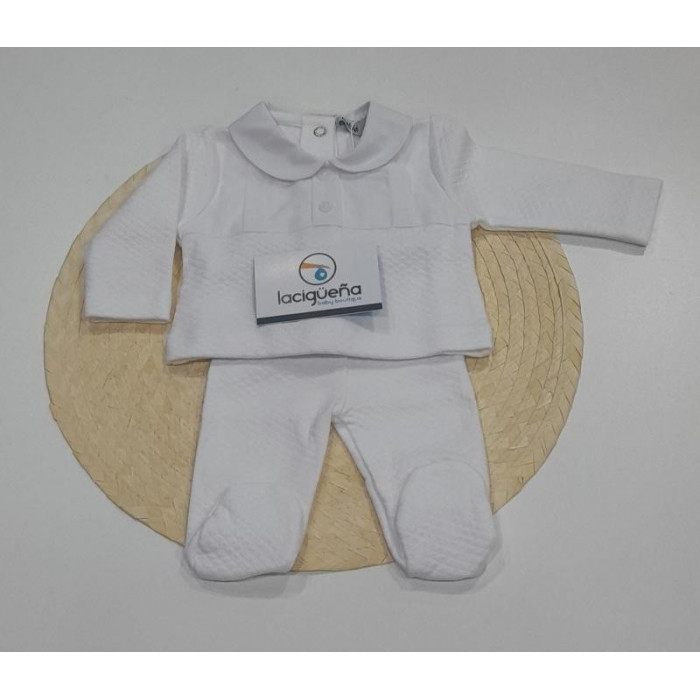 CONJUNTO ALGODON NATURAL BLANCO