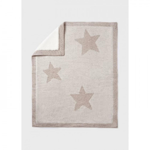 MANTA LANA CON PELITO CAMEL