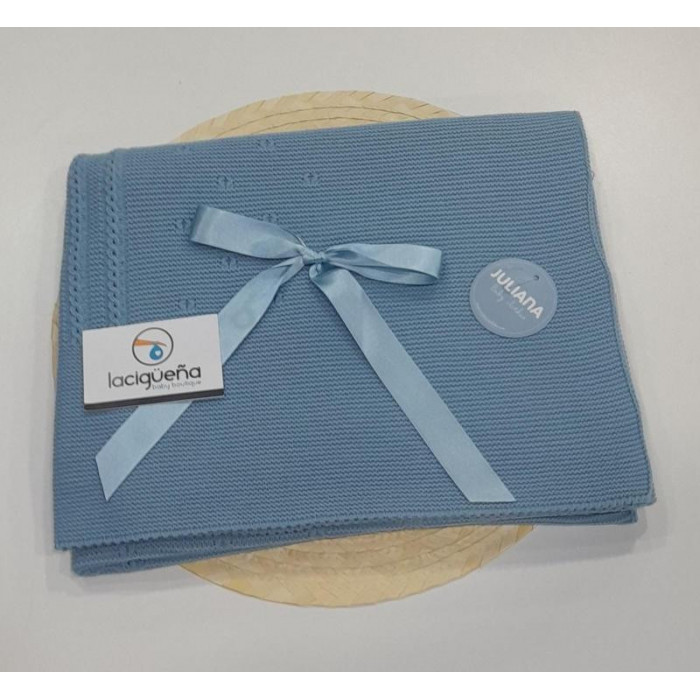 CHAL LANA TRENZA LISO AZUL NUBE