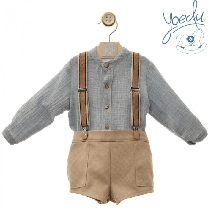 CAMISA M/L BAMBULA AZUL+RANITA Y...