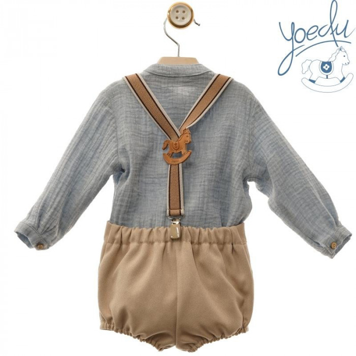 CAMISA M/L BAMBULA AZUL+RANITA Y...