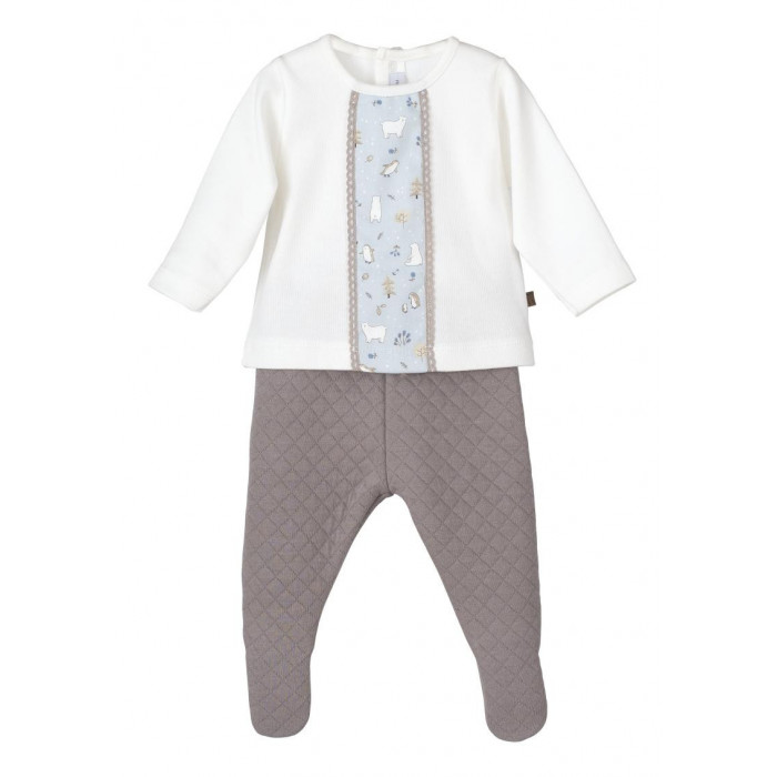 JERSEY+POLAINA BAYONA GRIS TOPO NIÑO