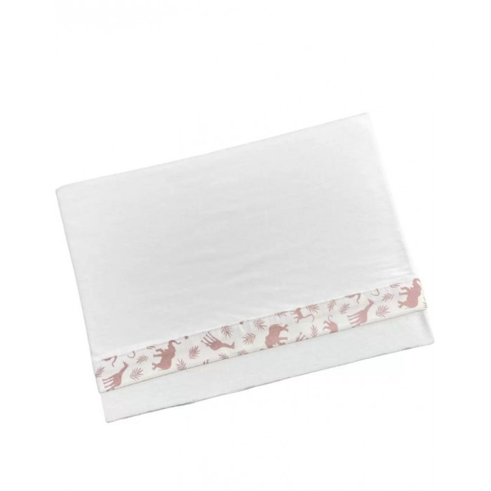 J.SAB CUNA ALGODON 100% ANIMALES ROSA