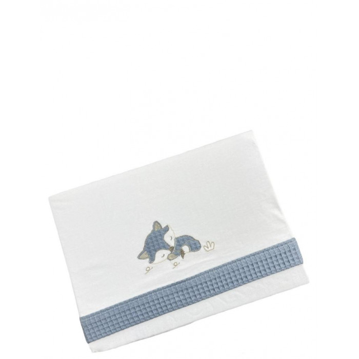 J.SAB CUNA ALGODON 100% ZORRO AZUL