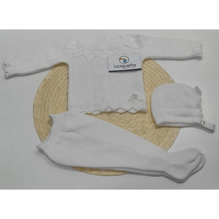 CONJ.3P LANA HOJAS BLANCO