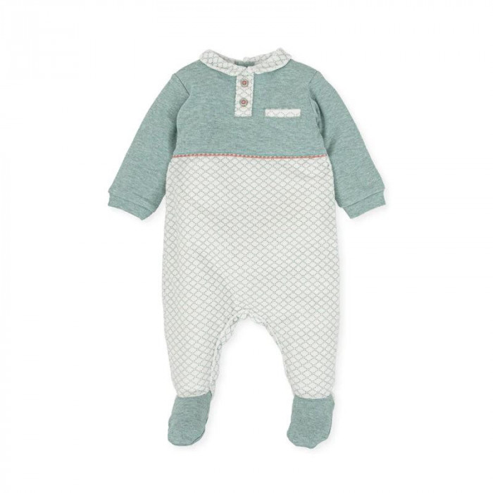 PELELE PUNTO ALGODON ROMBOS VERDE