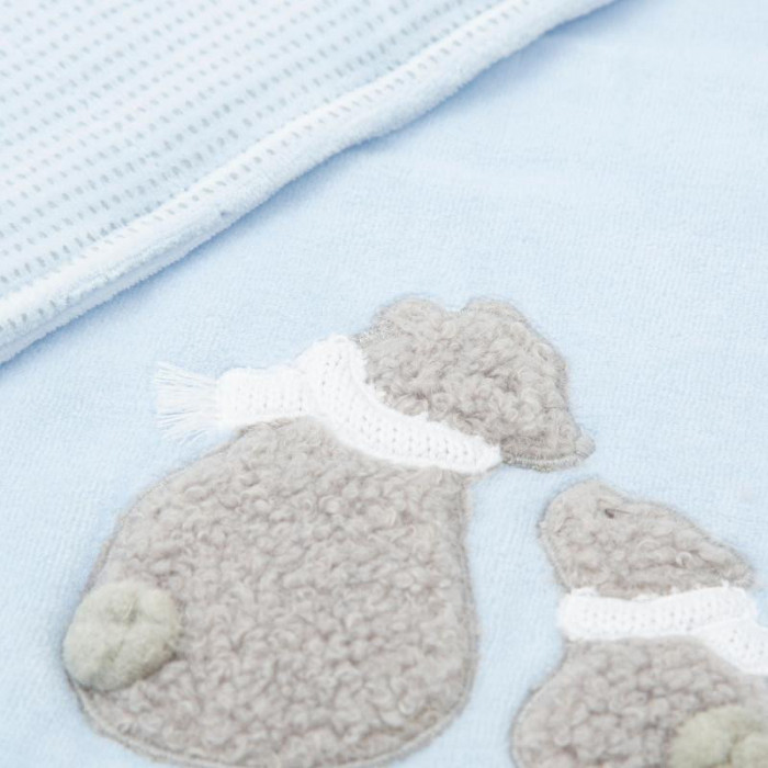 MANTA TUNDOSADO AZUL AMOROSO GRIS