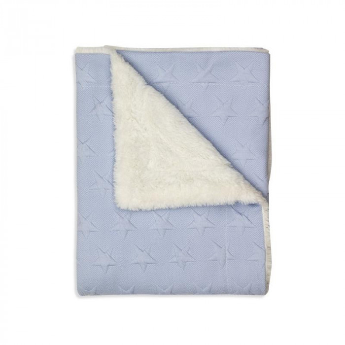 MANTA POLAR REVERISBLE UNIVERSO AZUL