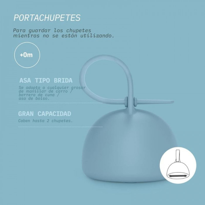 PORTACHUPETE SILICONA AZUL SUAVINEX