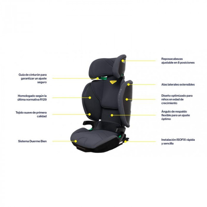 ELEVADOR ISOFIX NEXTKID GRANITE MELANGE