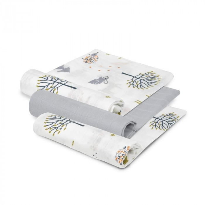 PACK 3 GASAS BAMBU FOX GRIS