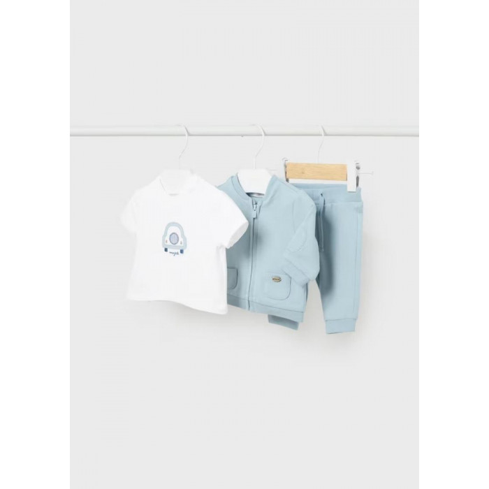 CHANDAL 3 PIEZAS ALGODON COCHE AZUL