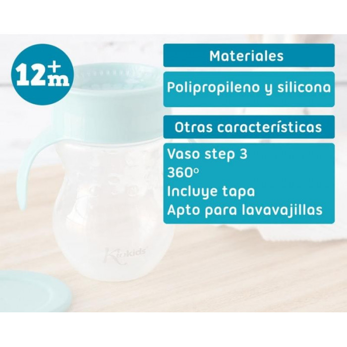 TAZA APRENDIZAJE 360º AZUL KIO KIDS