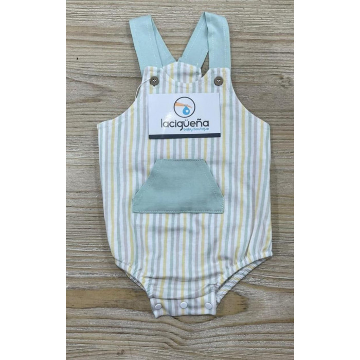 PETO ALGODON LAVANDA RAYAS COLORES VERDE